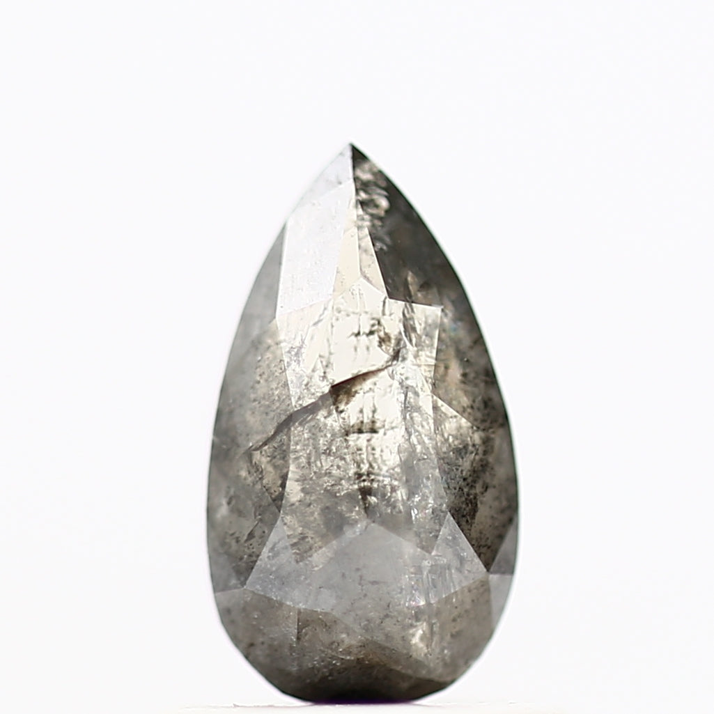 Salt and Pepper Diamond Fancy Gray Color 0.70 CT 7.77 x 4.31 x 2.32 MM Pear Cut Diamond! Natural Loose Diamond ! Christmas Gift for Her